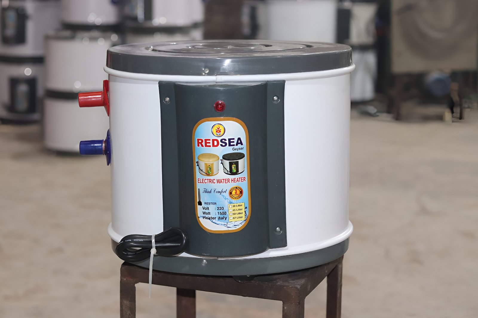 RED SEA Standard Ceiling Type Geyser (30 Liter 8 Gallon) 01 RED SEA Standard Ceiling Type Geyser (30 Liter / Hr) - Image 1